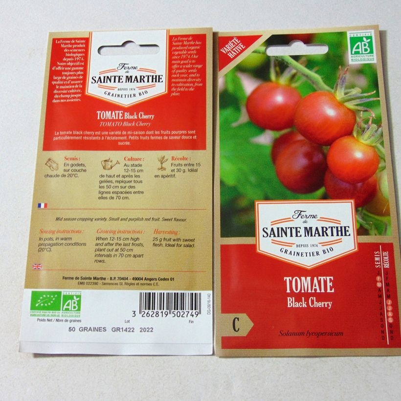 Example of Kirschtomate Black Cherry Bio die Tüte mit 50 Samen ungefähr as you get