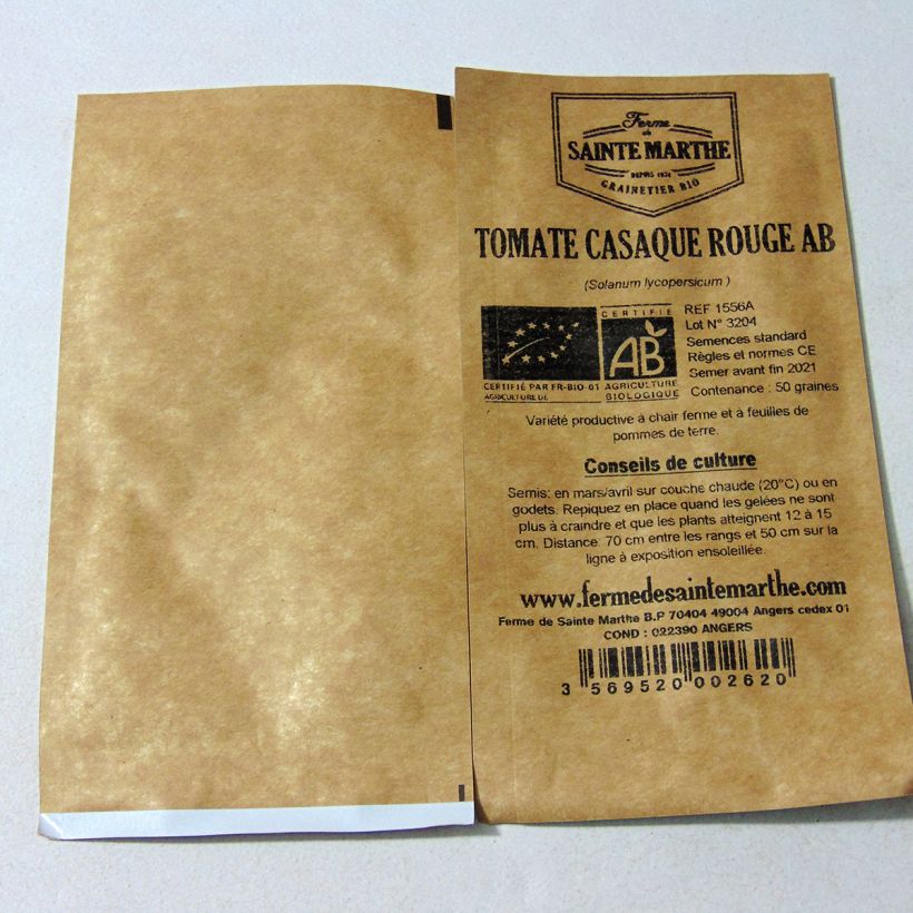 Example of Tomate Casaque Rouge Bio die Tüte mit 50 Samen ungefähr as you get