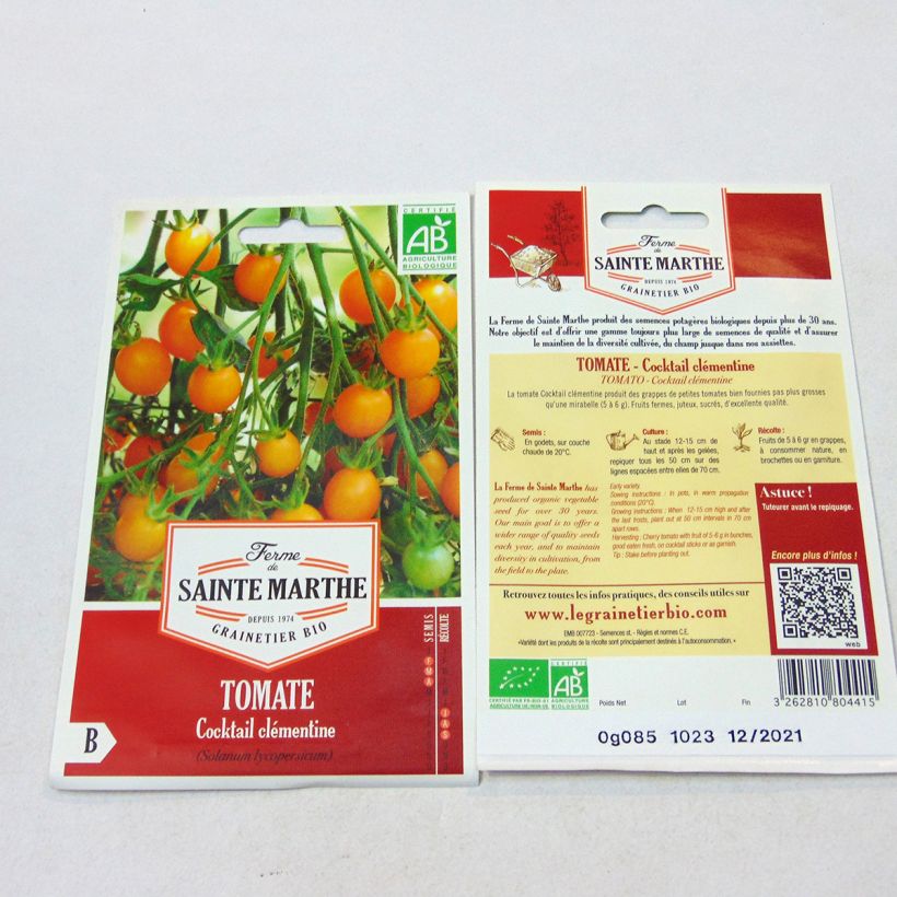 Example of Tomate Cocktail Clémentine Bio die Tüte mit 50 Samen ungefähr as you get