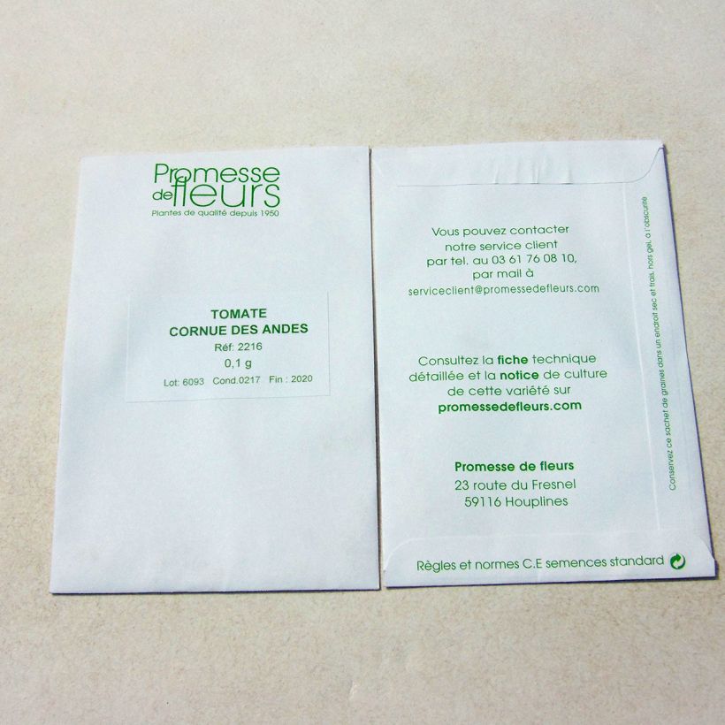 Example of Tomate Cornue des Andes die Tüte mit 30 Samen ungefähr (0,1g) as you get