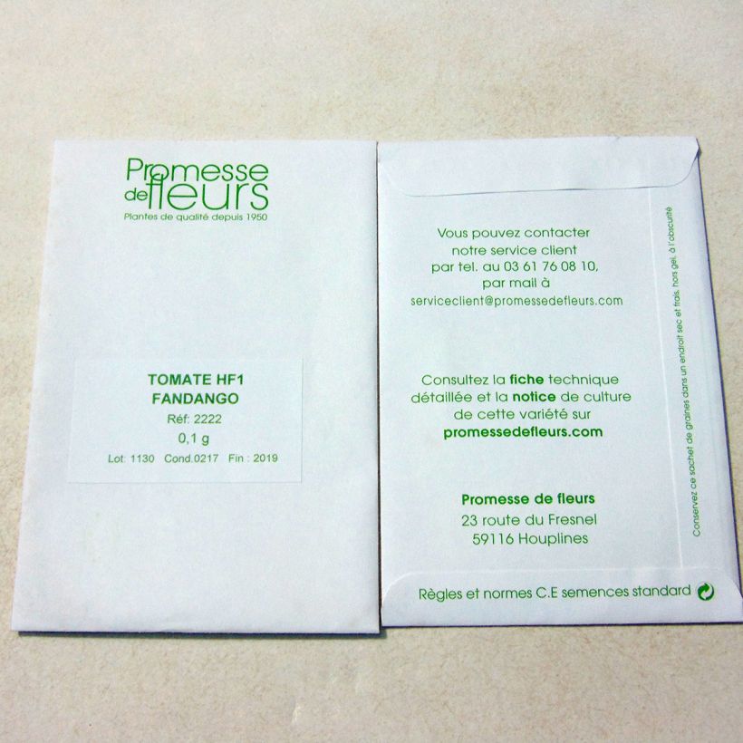 Example of Tomate Fandango die Tüte mit 25 Samen ungefähr (0,1g) as you get