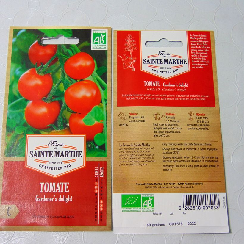 Example of Tomate Gardeners Delight Bio die Tüte mit 60 Samen ungefähr as you get