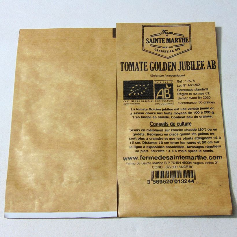 Example of Tomate Golden Jubilee Bio die Tüte mit 50 Samen ungefähr as you get