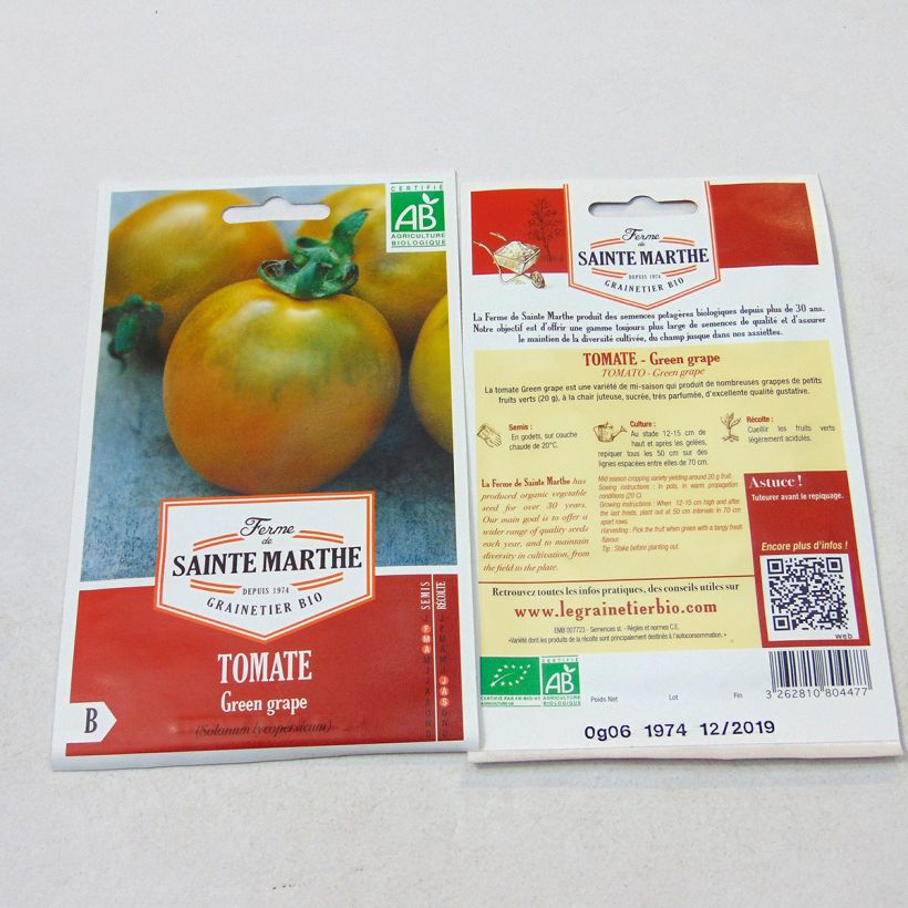Example of Tomate Green Grape Bio die Tüte mit 100 Samen ungefähr as you get