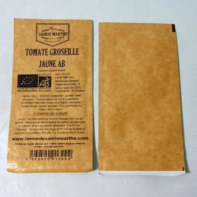 Example of Tomate Groseille Jaune Bio die Tüte mit 50 Samen ungefähr as you get