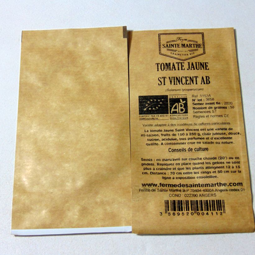 Example of Tomate Jaune Saint Vincent Bio die Tüte mit 50 Samen ungefähr as you get