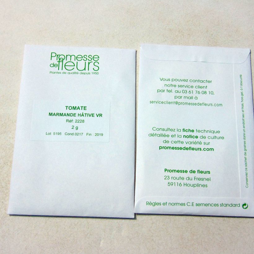 Example of Tomate Marmande die Tüte mit 600 Samen ungefähr (2g) as you get