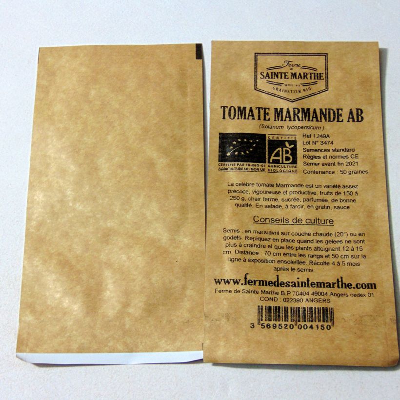 Example of Tomate Marmande Bio - Ferme de Sainte Marthe die Tüte mit 50 Samen ungefähr as you get