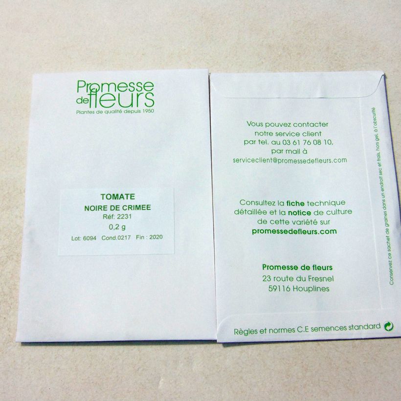 Example of Tomate Noire de Crimée die Tüte mit 60 Samen ungefähr (0,2g) as you get