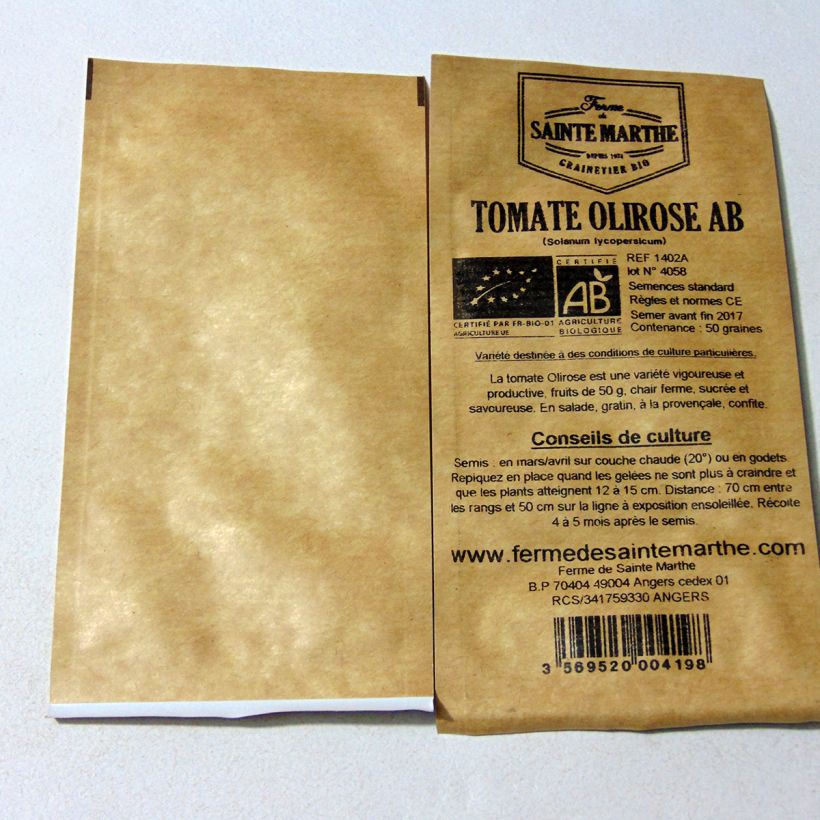 Example of Tomate Olirose Bio die Tüte mit 50 Samen ungefähr as you get