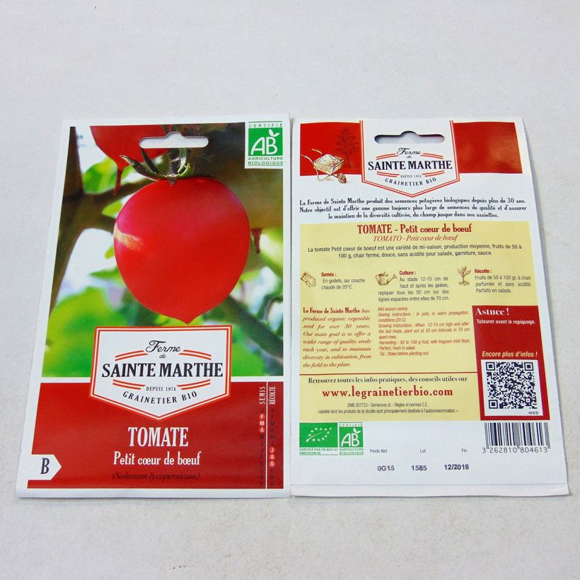 Example of Tomate Petit Coeur De Boeuf Bio die Tüte mit 50 Samen ungefähr as you get