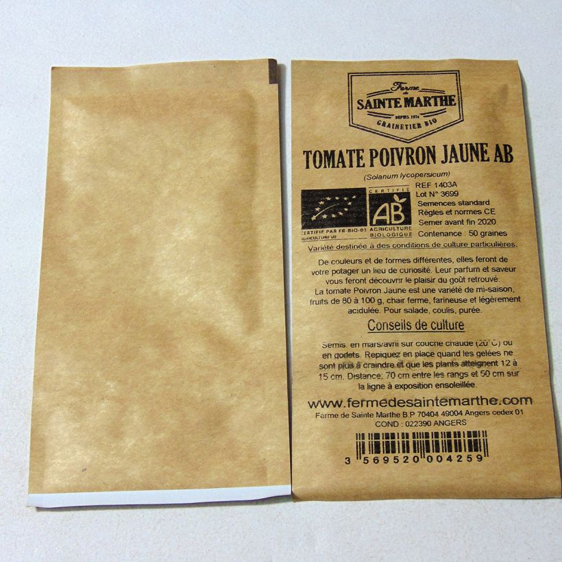 Example of Tomate Poivron jaune Bio die Tüte mit 50 Samen ungefähr as you get