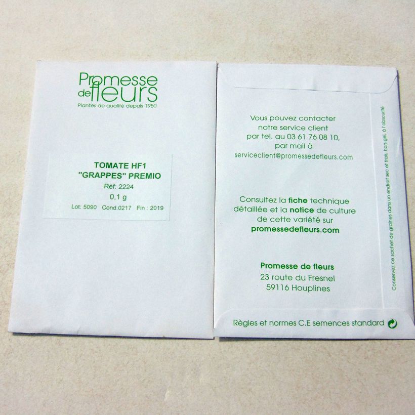 Beispiel eines Exemplars von Tomate Premio die Tüte mit 25 Samen ungefähr (0,1g) wie geliefert