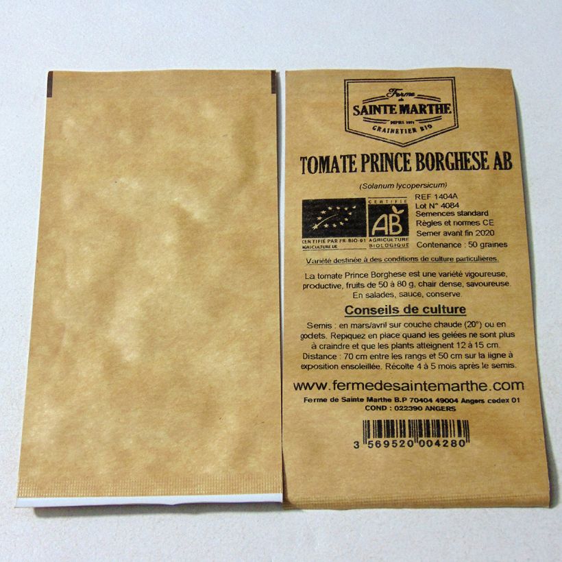 Example of Tomate Prince Borghese Bio die Tüte mit 50 Samen ungefähr as you get