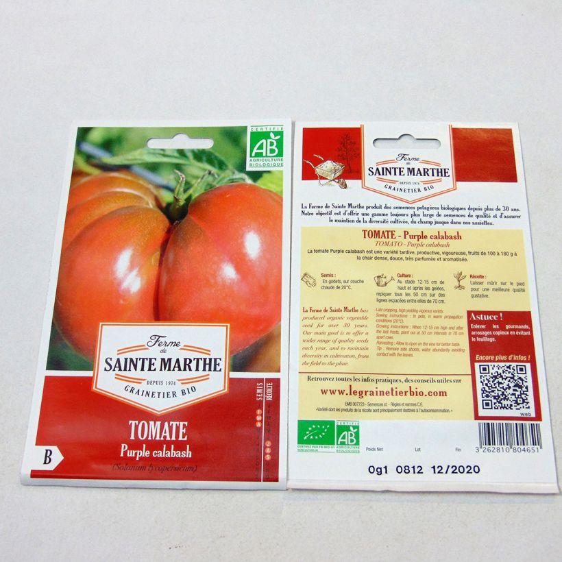 Example of Tomate Purple Calabash Bio die Tüte mit 40 Samen ungefähr as you get