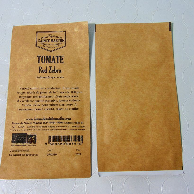 Example of Tomate Red Zebra Bio die Tüte mit 50 Samen ungefähr as you get