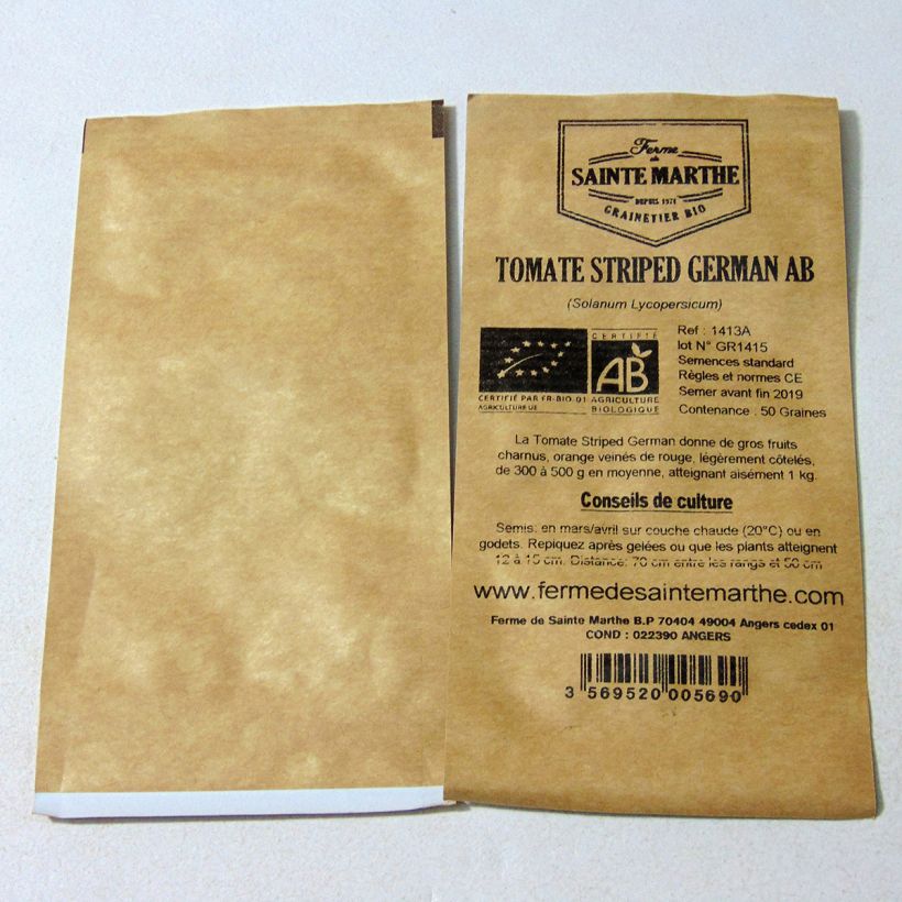 Example of Tomate Striped German Bio die Tüte mit 50 Samen ungefähr as you get