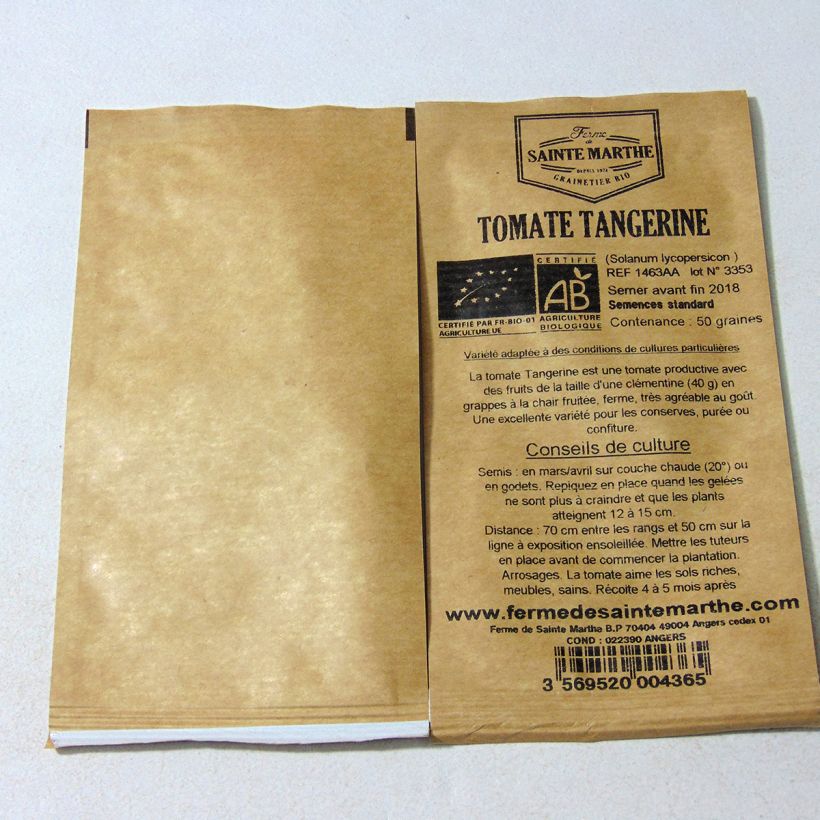 Example of Tomate Tangerine Bio die Tüte mit 50 Samen ungefähr as you get