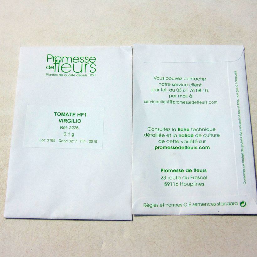 Beispiel eines Exemplars von Tomate Virgilio die Tüte mit 30 Samen ungefähr (0.1g) wie geliefert