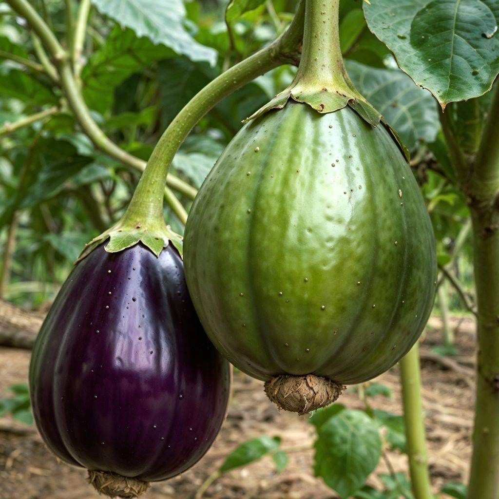 Aubergine Aubergine Rotonda Bianca Sfumata Di Rosa Bio
