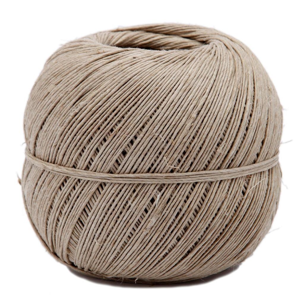 Kordierte Polnische Leinenkordel - 500g Knäuel ± 100m O/Film - Natürliche Farbe