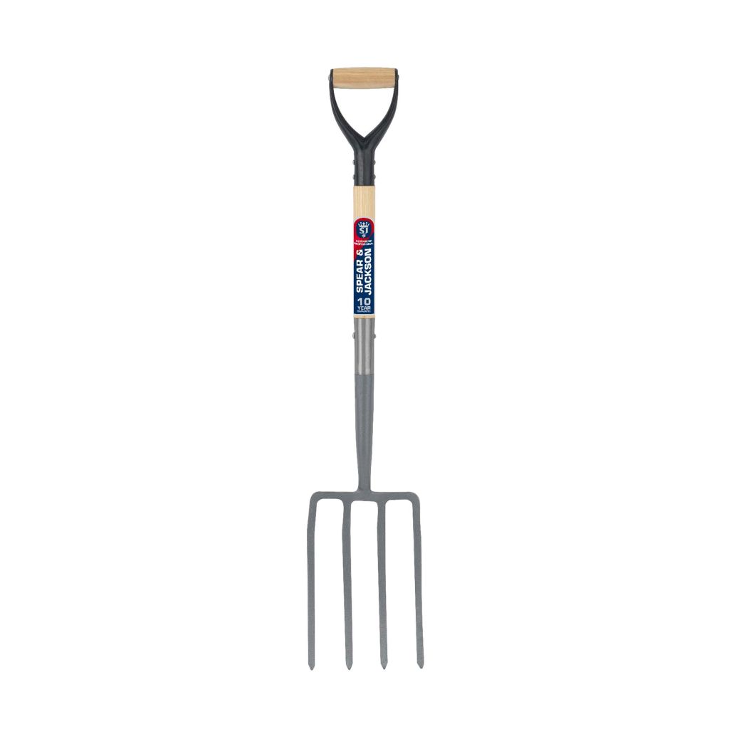 Professionelle englische Kartoffelgabel mit Spear & Jackson Griff