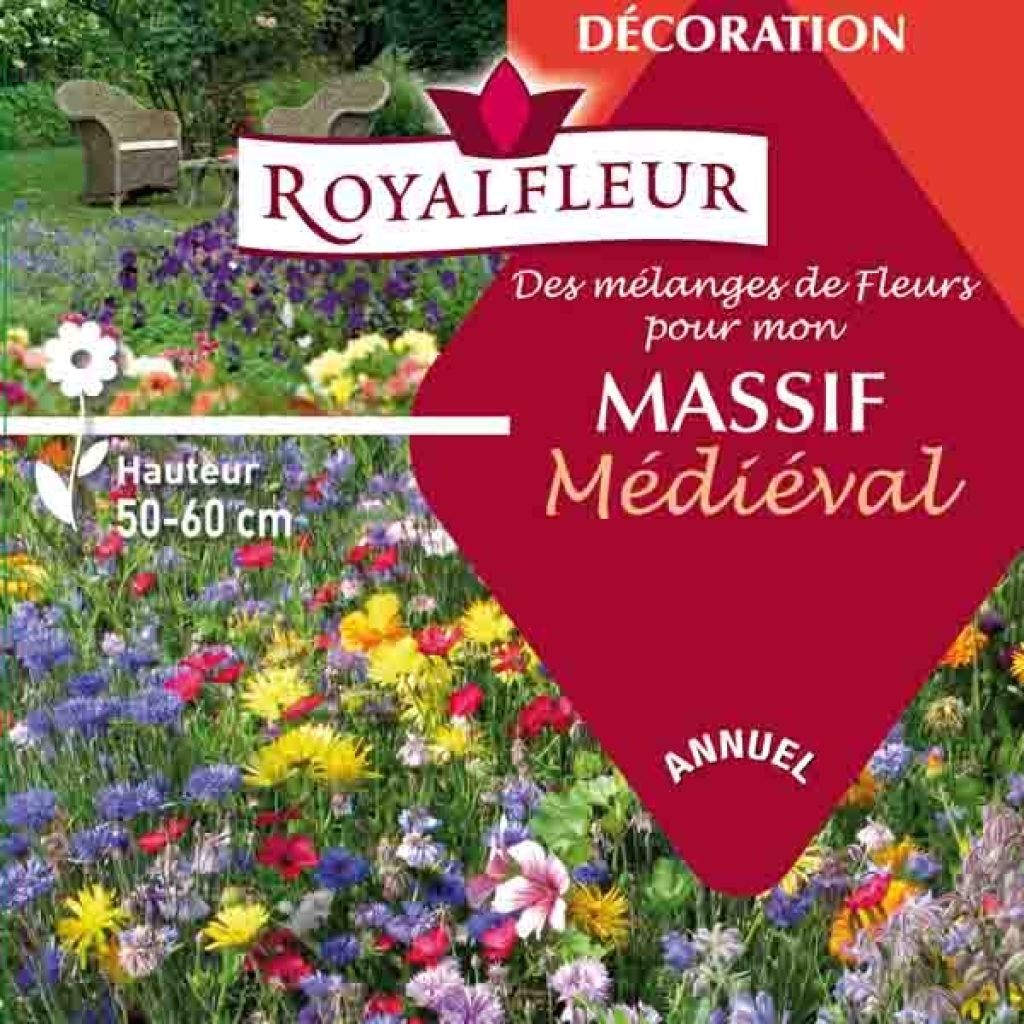 Mischung für mittelalterliches Blumenbeet - 8 m² Schachtel