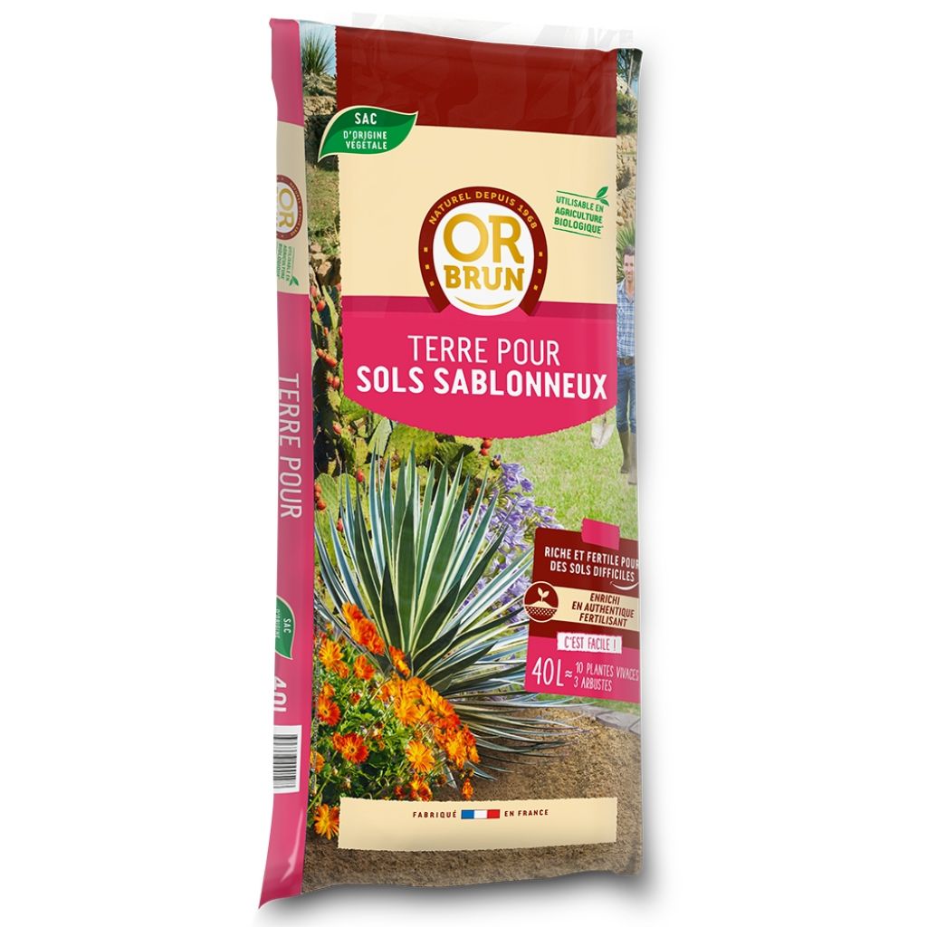 Boden für sandigen Boden Oder Braun, 20-Liter-Sack