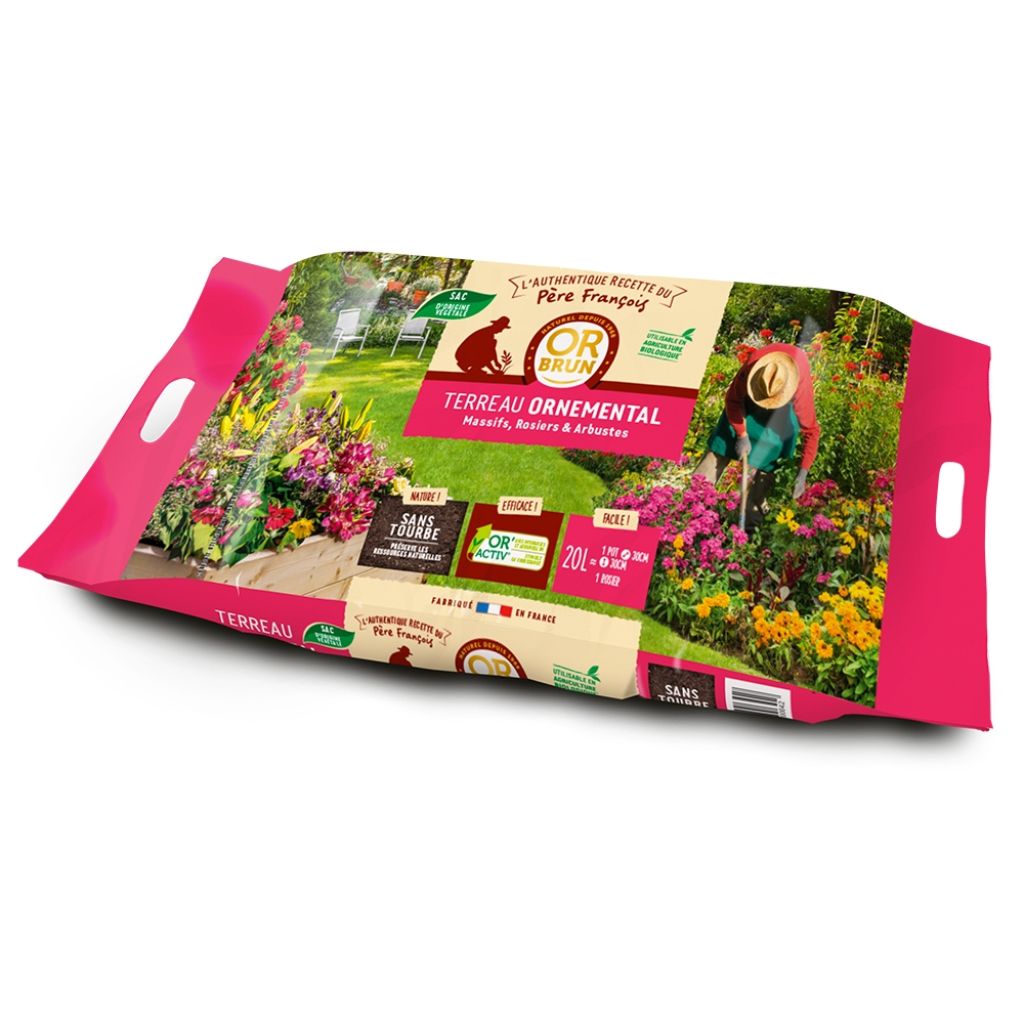 Ziererde Père Francois oder Braun in einem 20-Liter-Sack