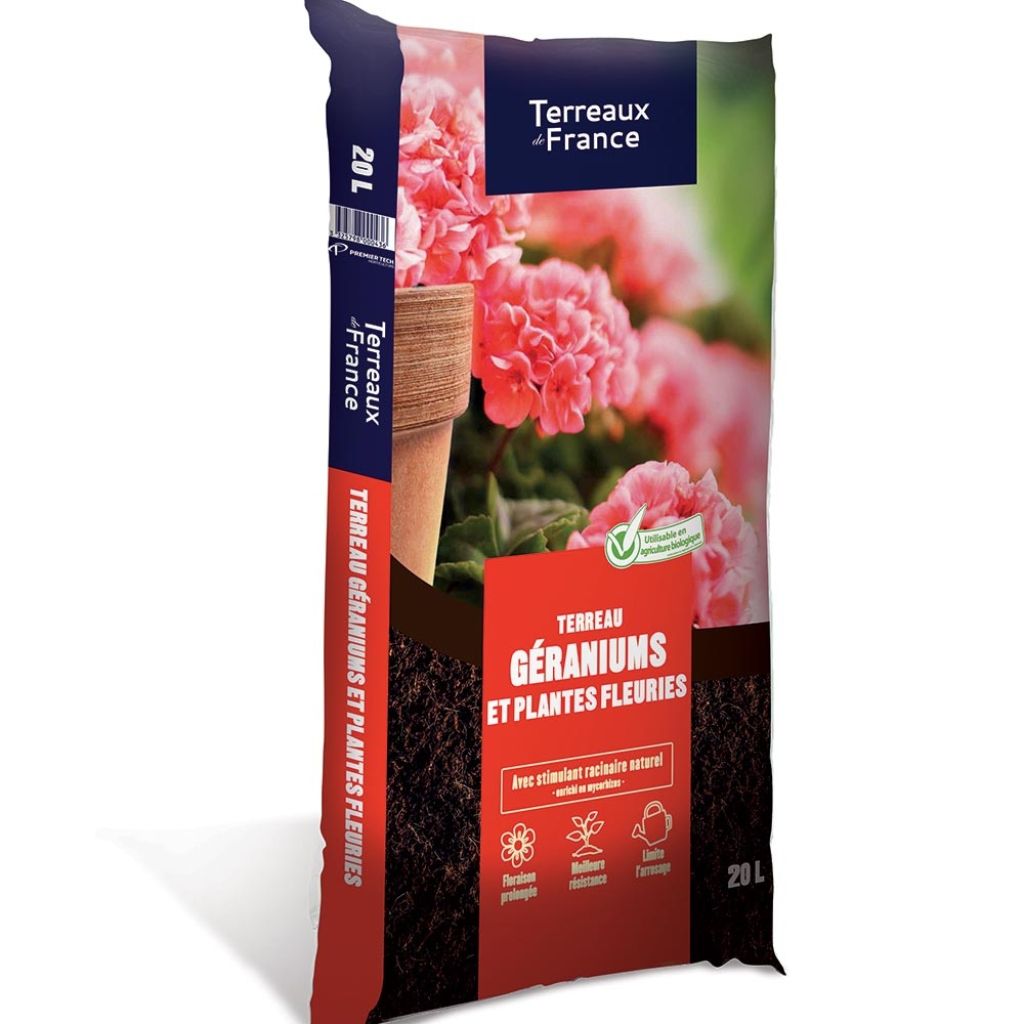 Erde für Storchschnabel und blühende Pflanzen