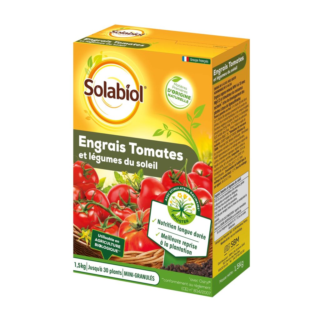 Dünger für Tomaten und Gemüsefrüchte von Solabiol
