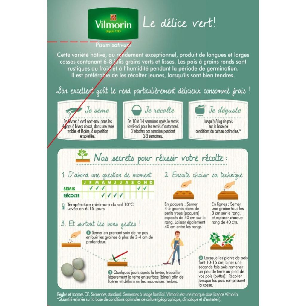 Zwergerbse Précovil - Vilmorin