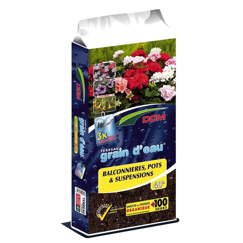 Feuchte Körnererde für Töpfe und Hängeampeln