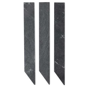 Schiefer Pflanzenschild in schrägem rechteckigen Format 3 x 24 cm