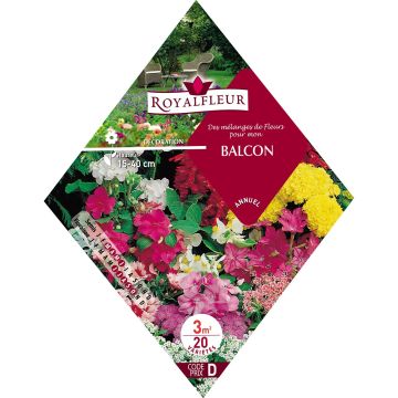 Blumenmischung für Balkone zum Säen - Beutel für 3 m2